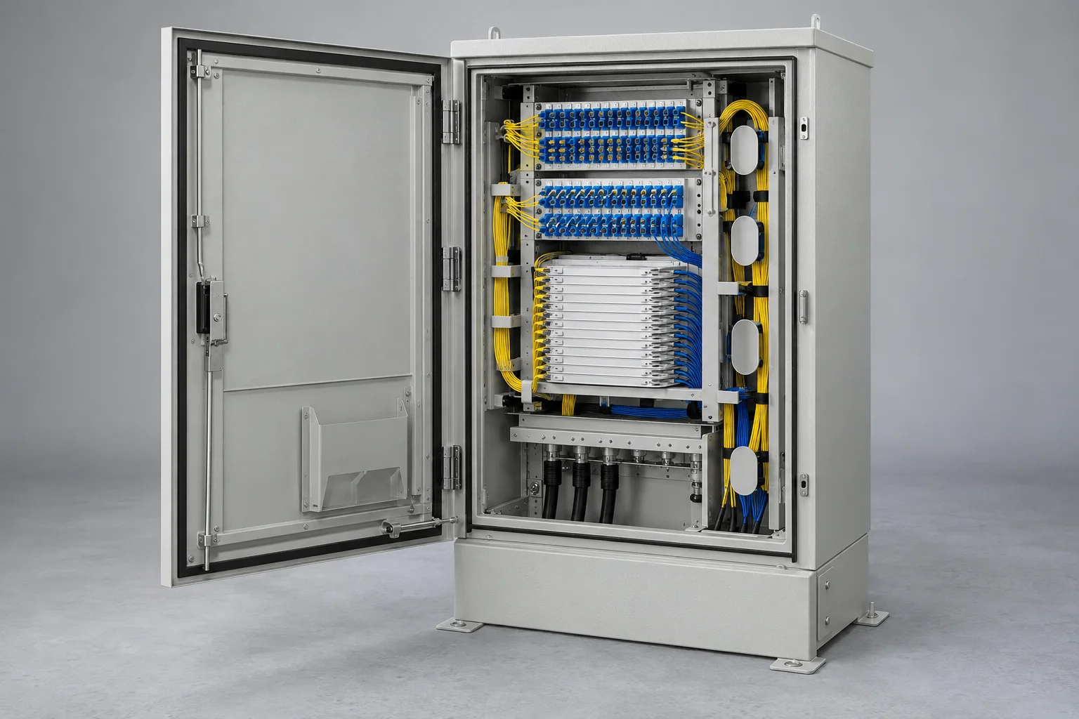 Fibre cross connect cabinet for optical access distribution