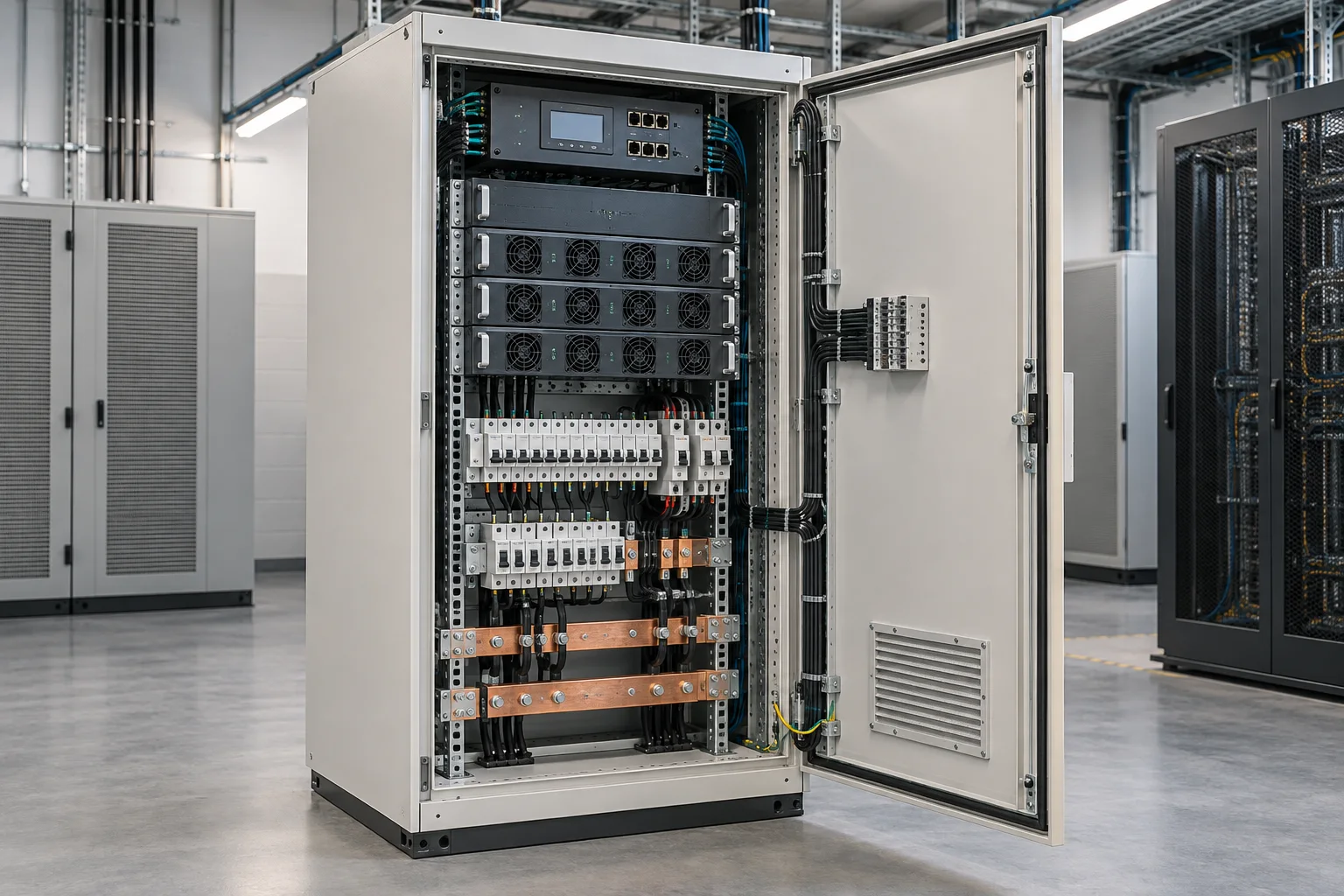 DC power system and distribution equipment for a telecom site
