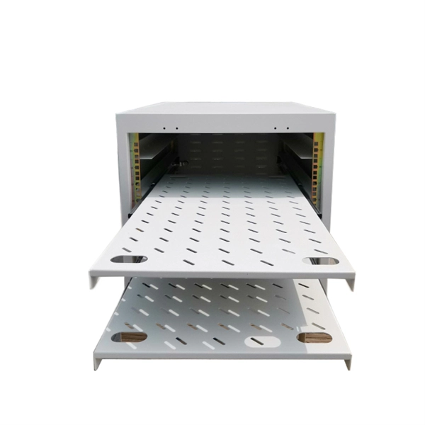 Two sets of cable trays connected to one cable tray