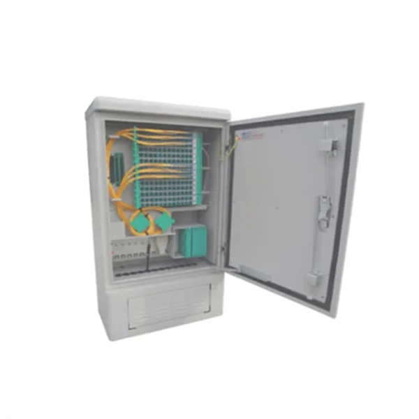 What does the fiber optic cable distribution box represent